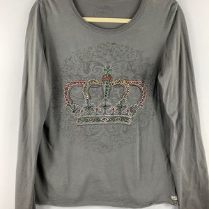 Jakes Long Sleeve Sparkle Crown Shirt